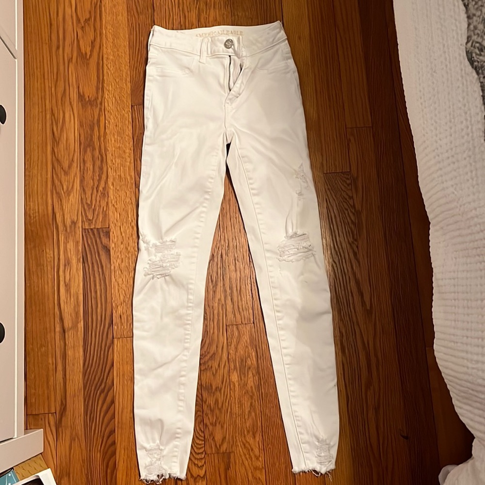 American Eagle ripped skinny jeans